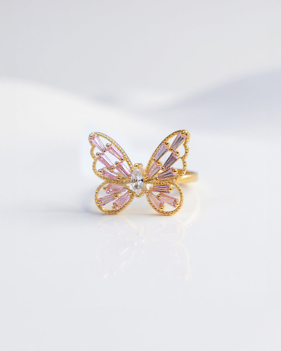 Anillo de Mariposa, Oro 14K,