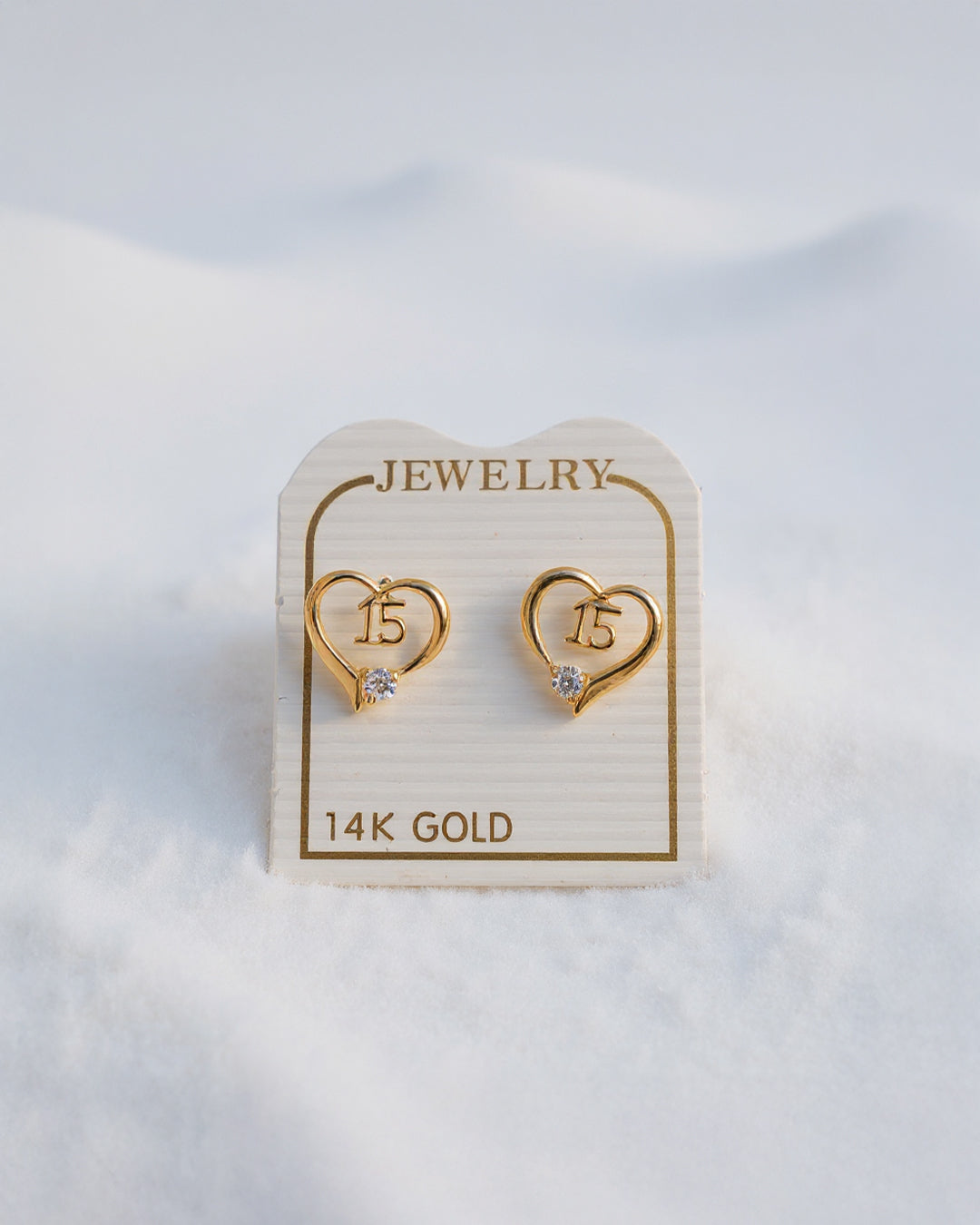 Aritos de Quinceañeras, Oro Italiano 14K