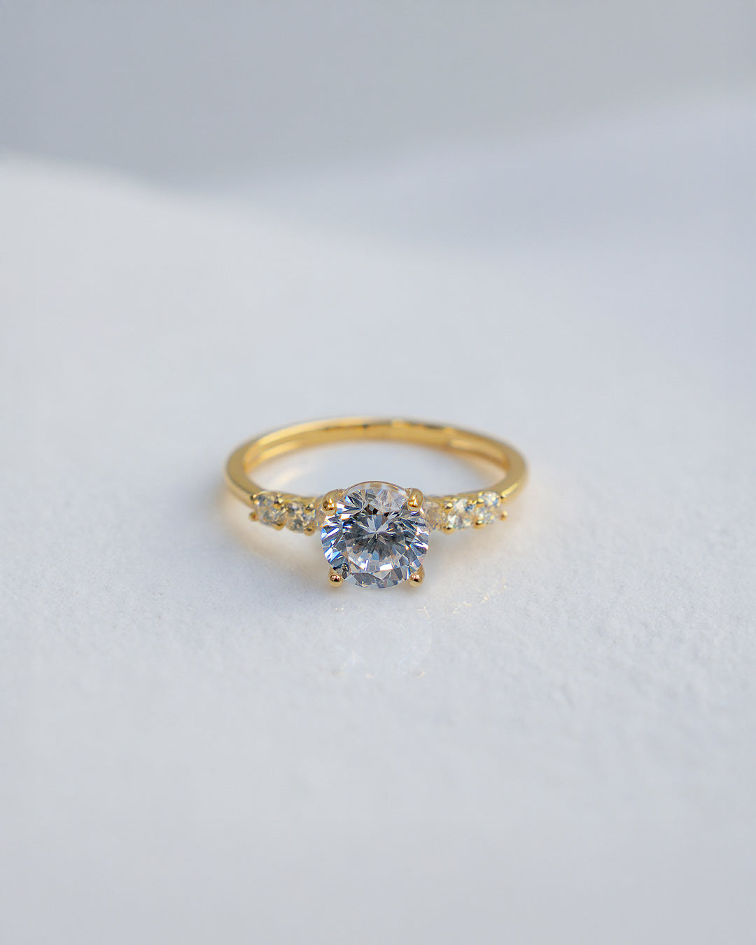 Anillo de Compromiso, Oro Italiano 14K