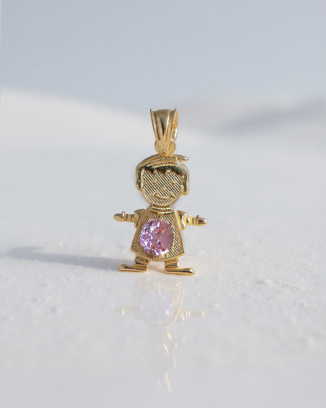 Dije de 14k Celebrando llegada de una Niña