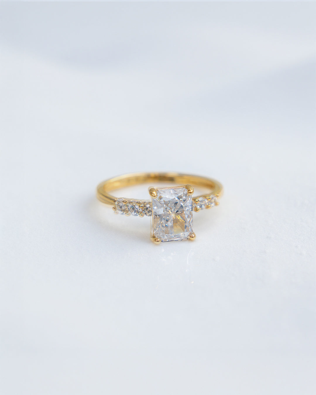 Anillo de Compromiso, Oro Italiano 14K