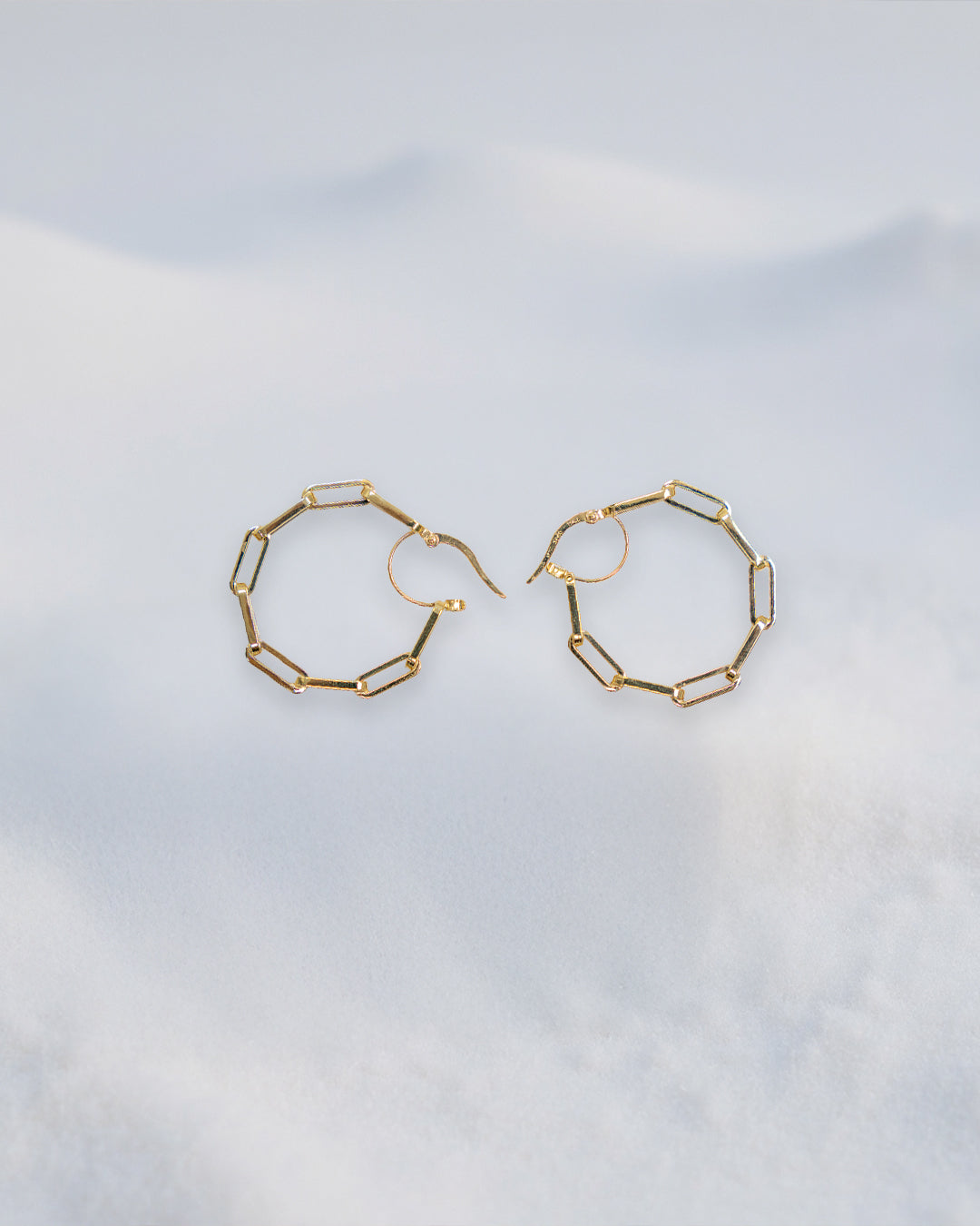 Aros estilo cadena 14K