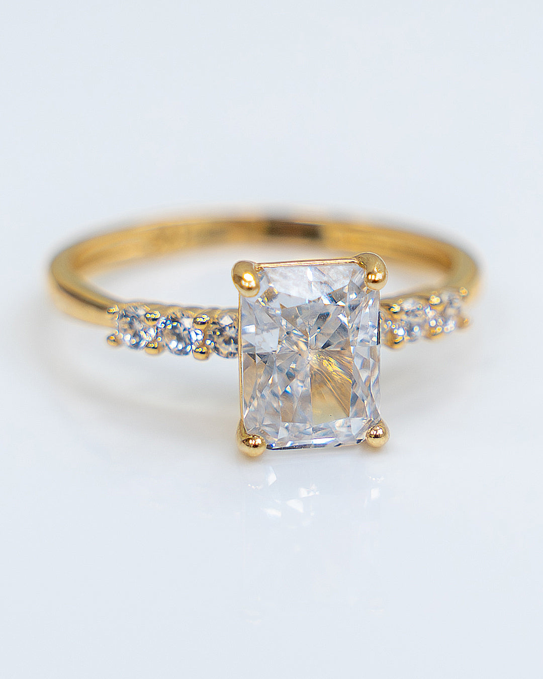 Anillo de Compromiso, Oro Italiano 14K