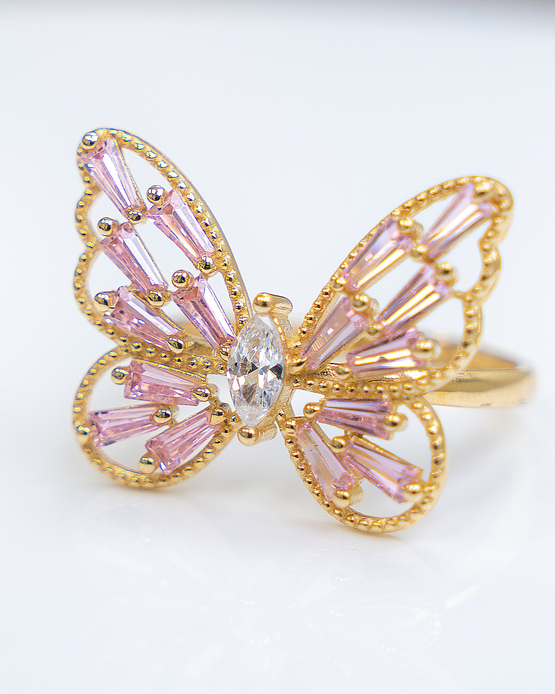 Anillo de Mariposa, Oro 14K,