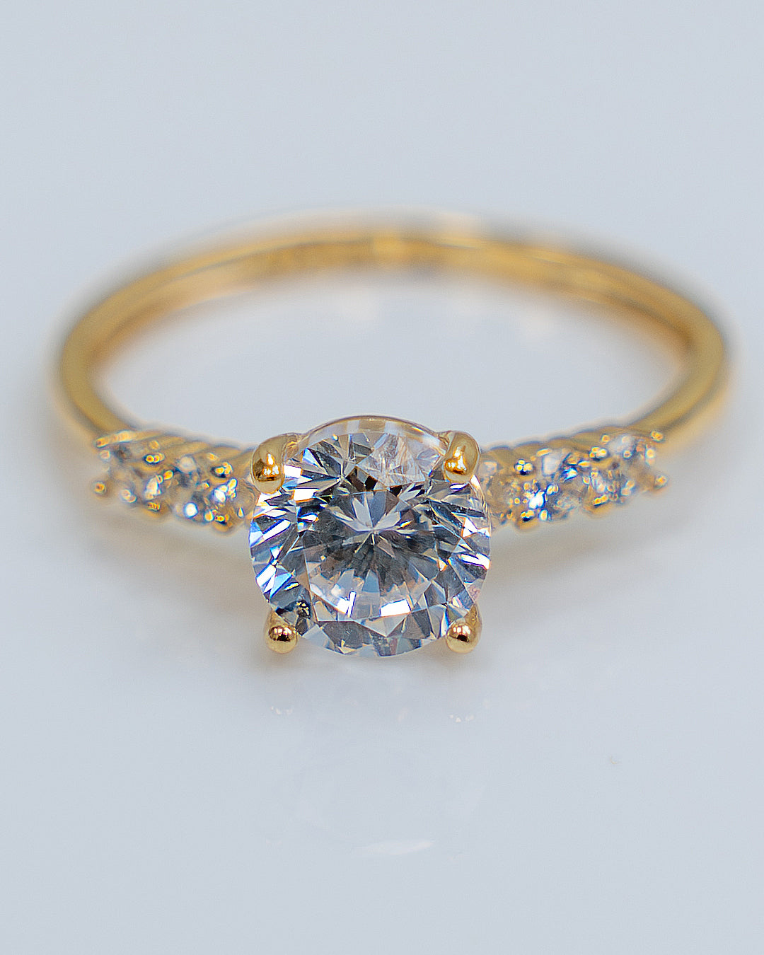 Anillo de Compromiso, Oro Italiano 14K