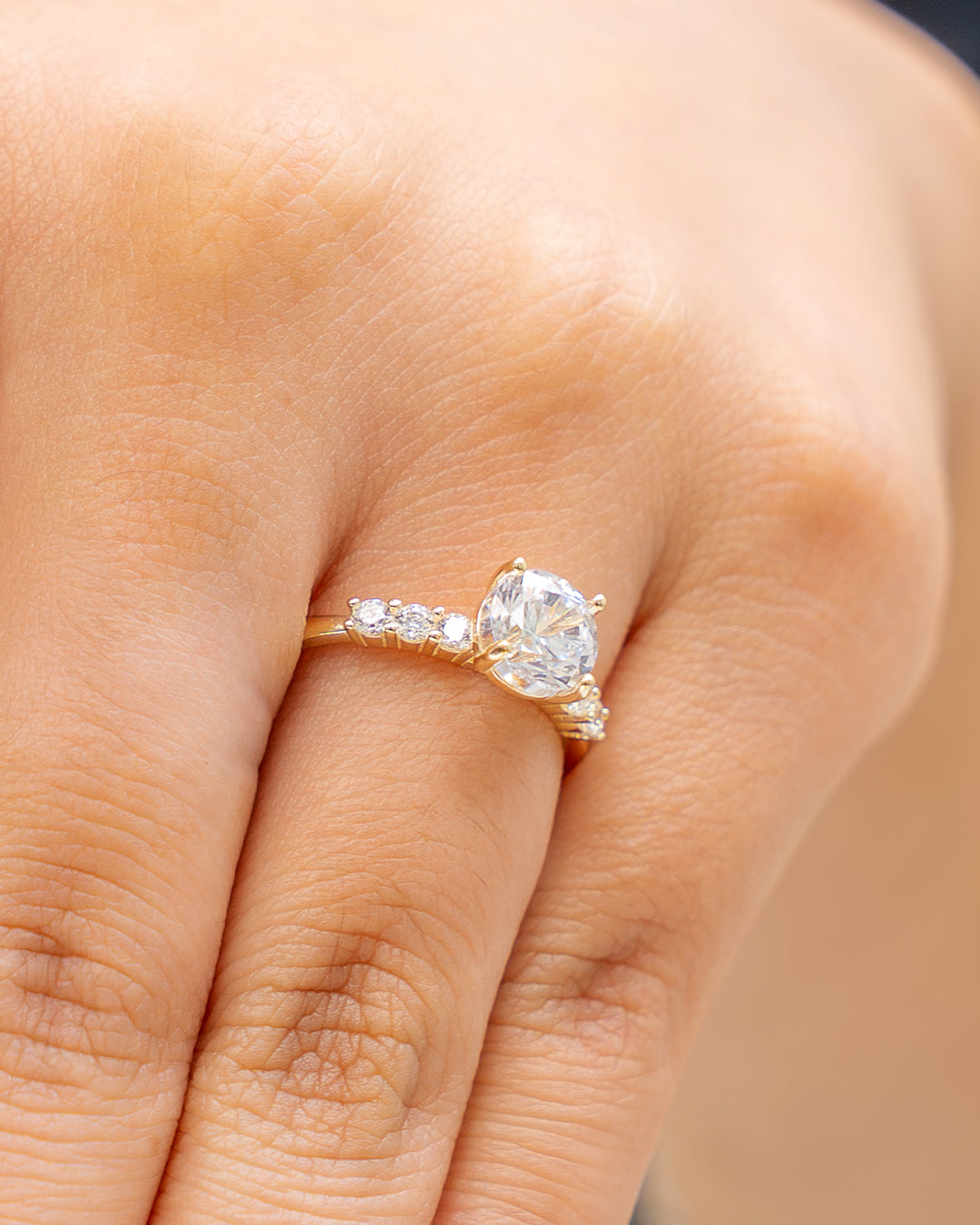 Anillo de Compromiso, Oro Italiano 14K