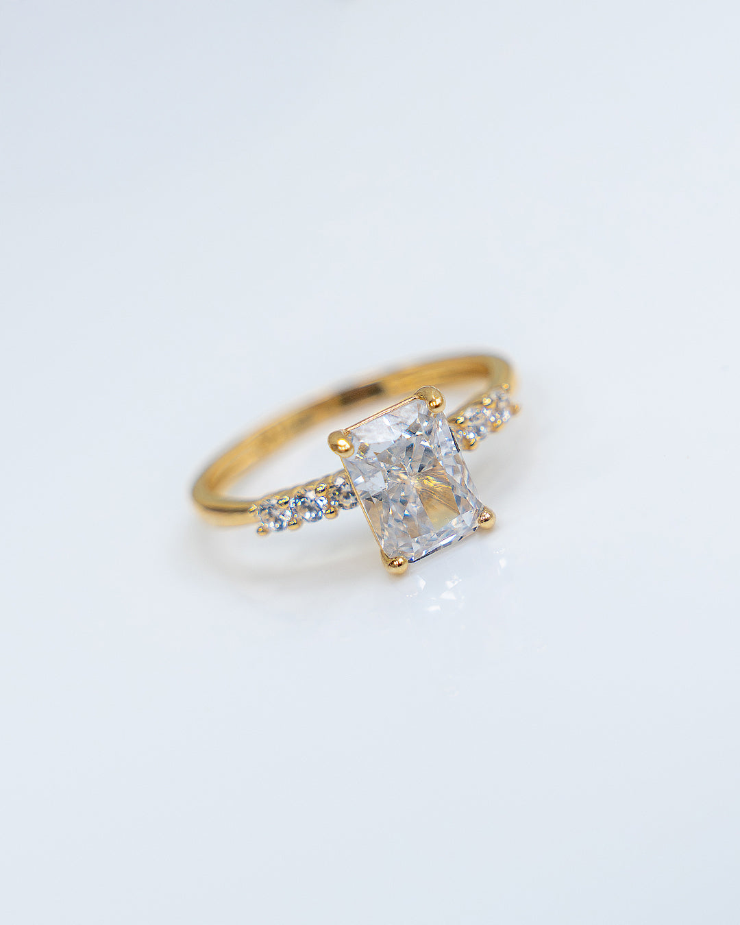 Anillo de Compromiso, Oro Italiano 14K