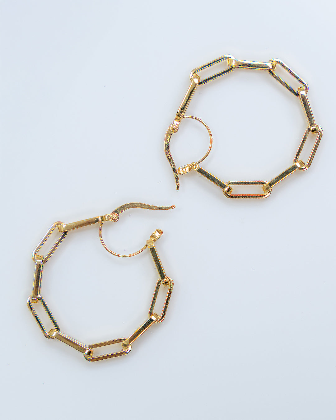 Aros estilo cadena 14K