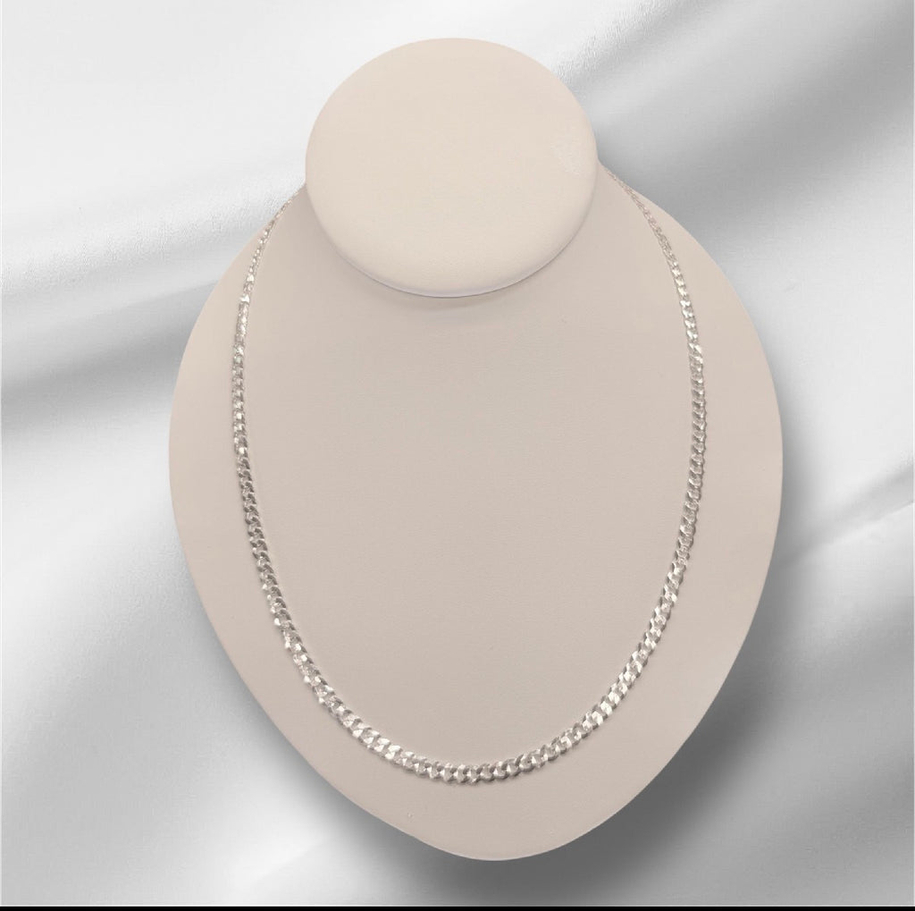 Cadena Cubana  24" de plata 925