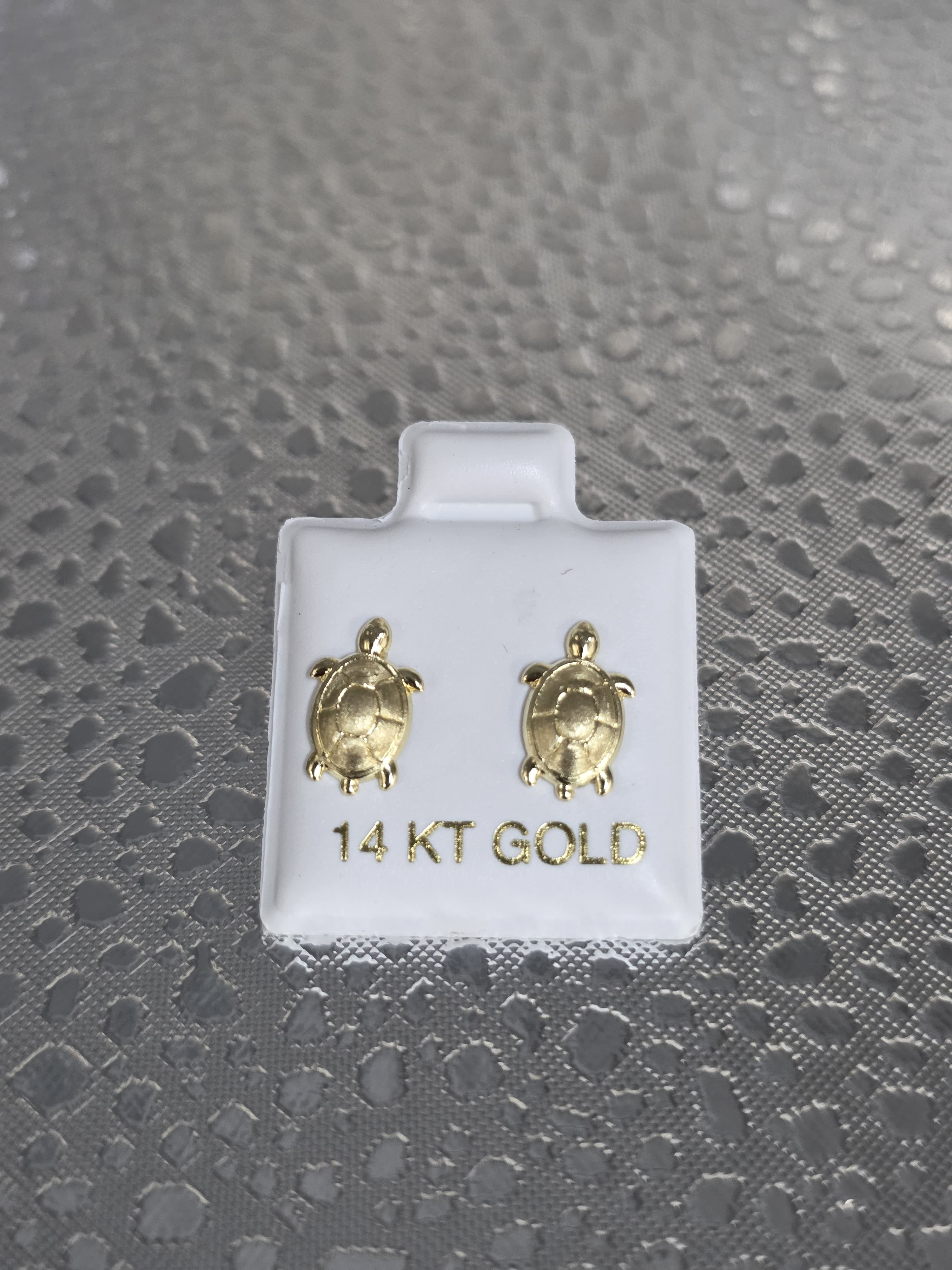 Aretes de tortuga oro 14k