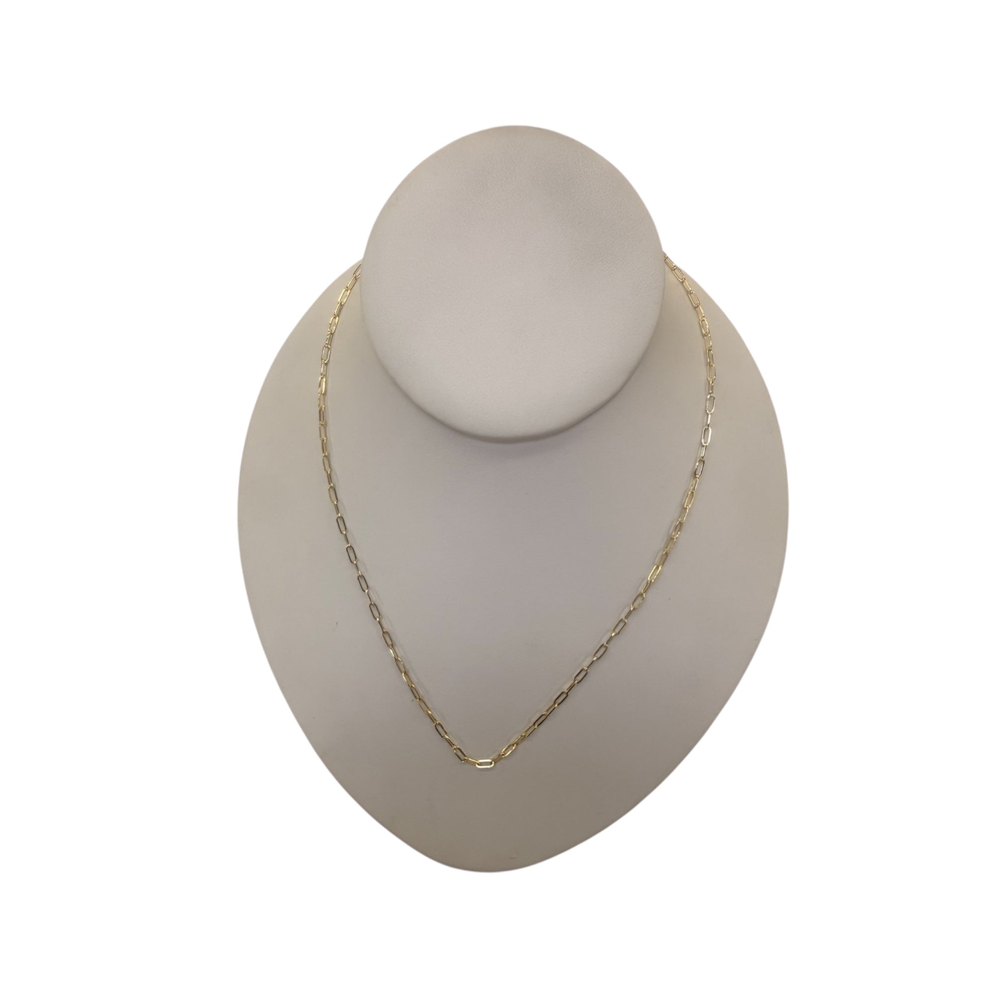 Cadena paperclip oro 14k