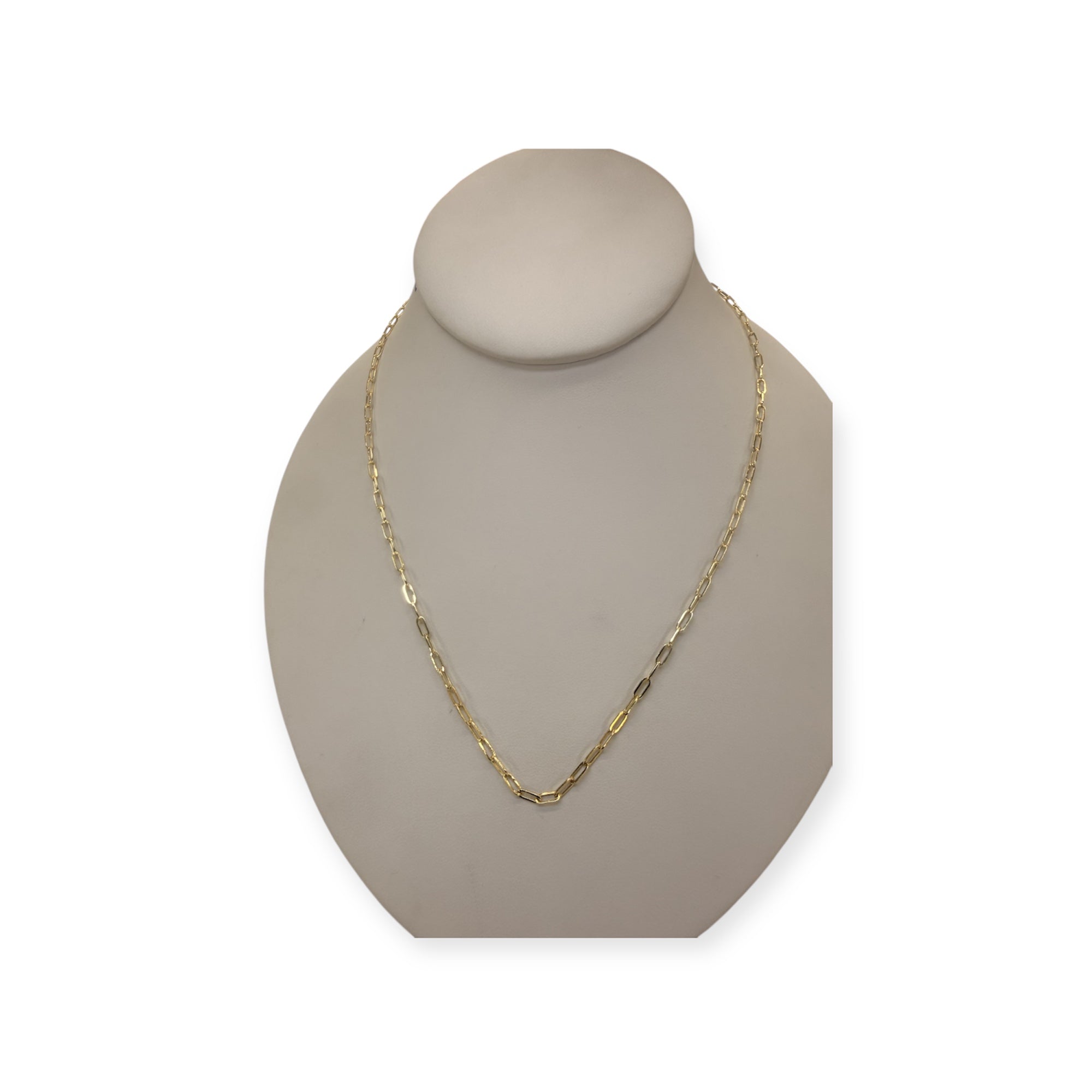 Cadena paperclip oro 14k