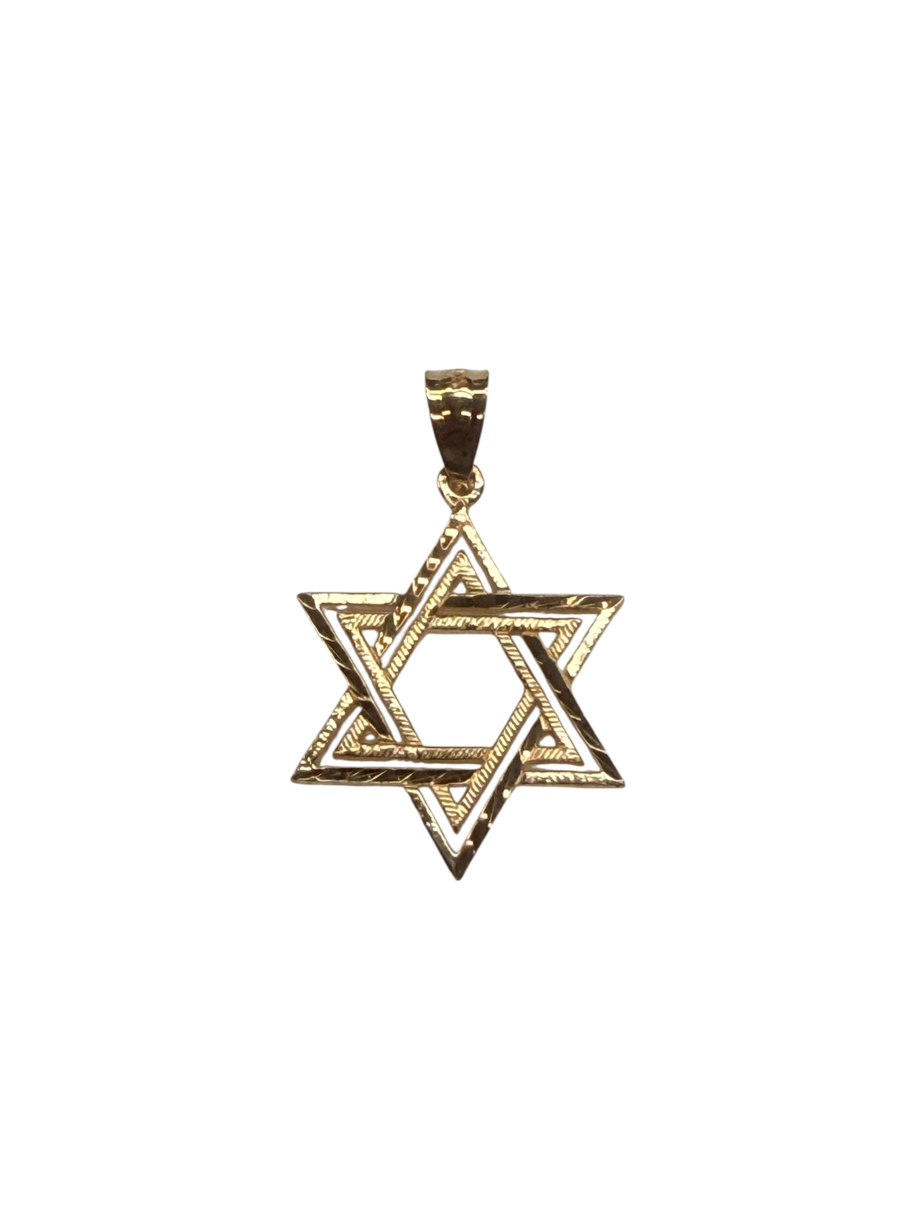 Dije de Estrella de David en oro de 14k