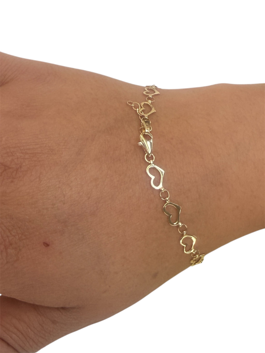 Esclava de corazones oro 14k
