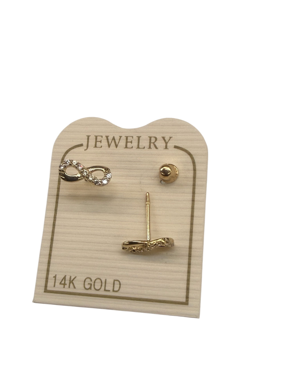 Broqueles de infinito oro 14k