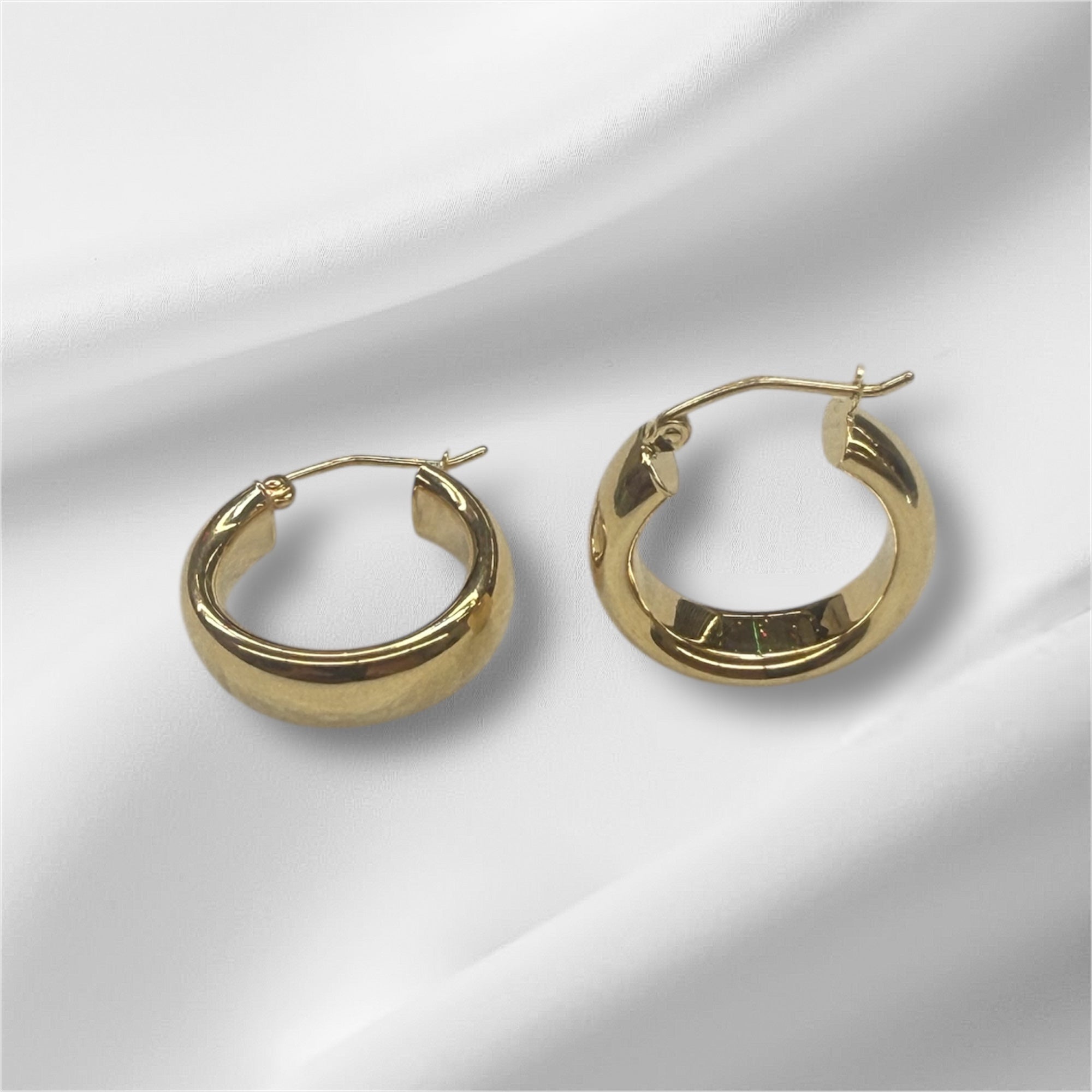 Argollas semi sólidas oro 14k