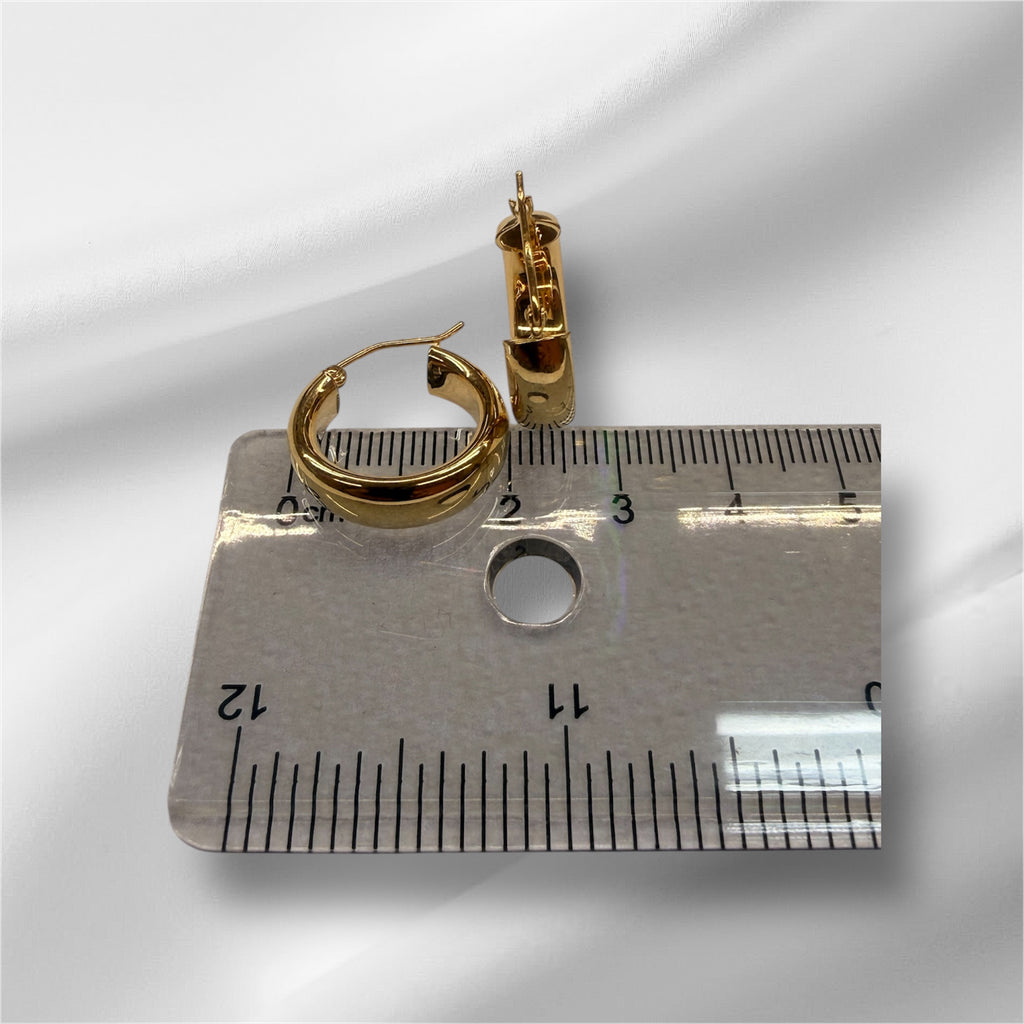 Argollas semi sólidas oro 14k