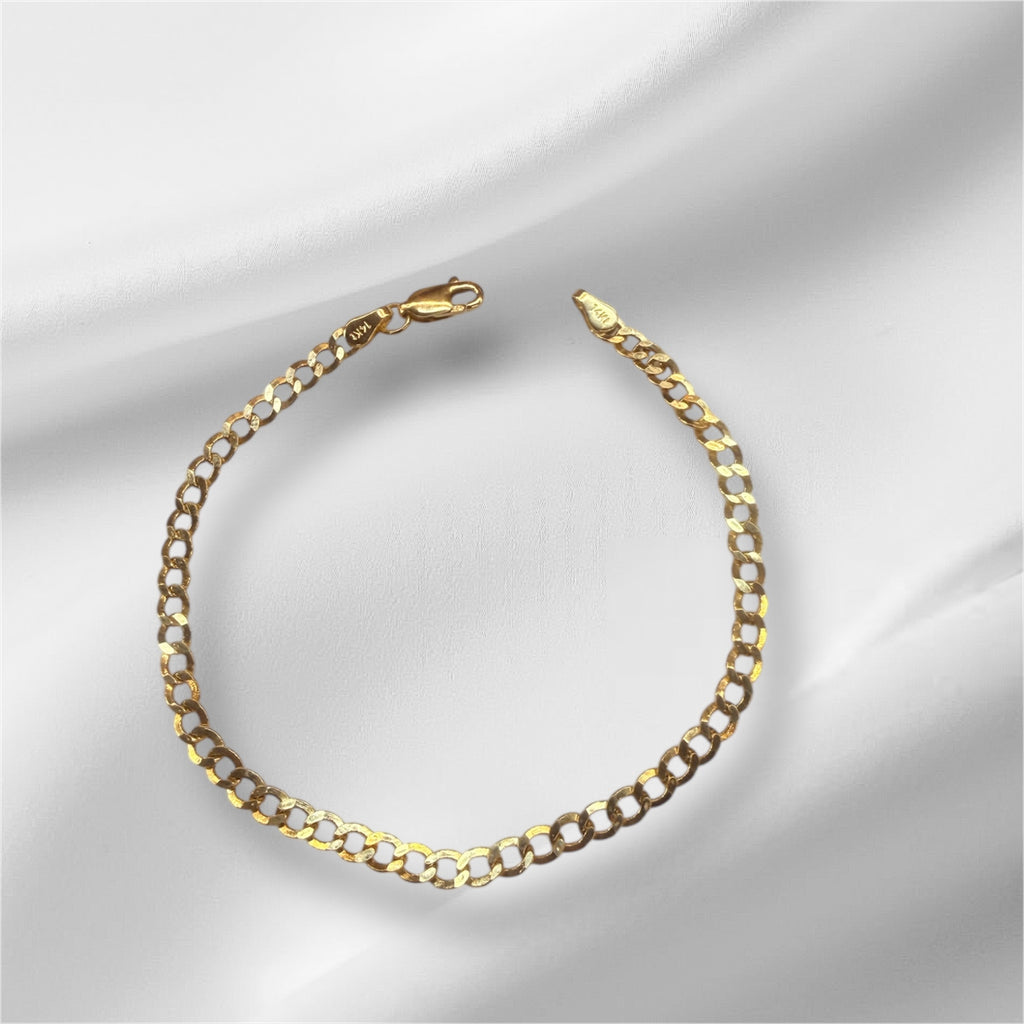 Esclava cubana semi sólida oro 14k