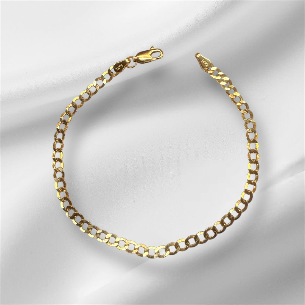 Esclava cubana semi sólida oro 14k