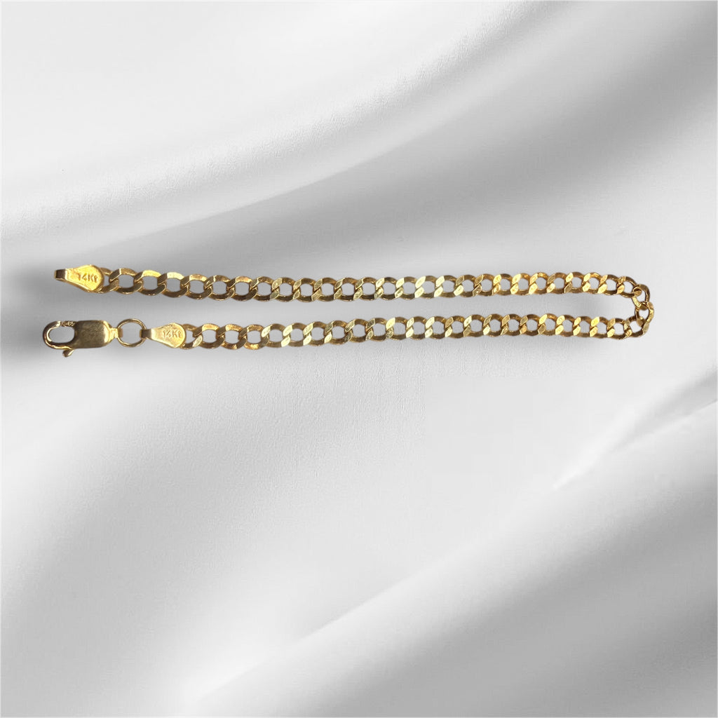Esclava cubana semi sólida oro 14k