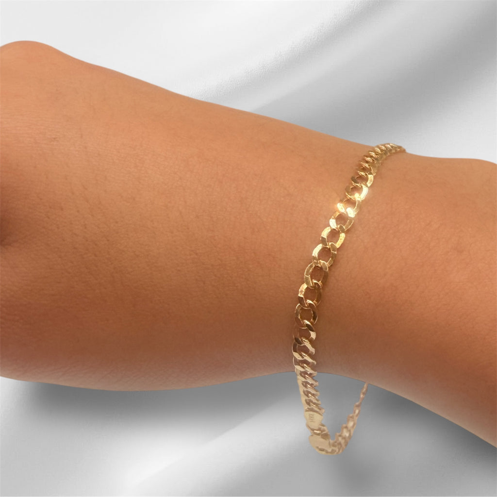 Esclava cubana semi sólida oro 14k