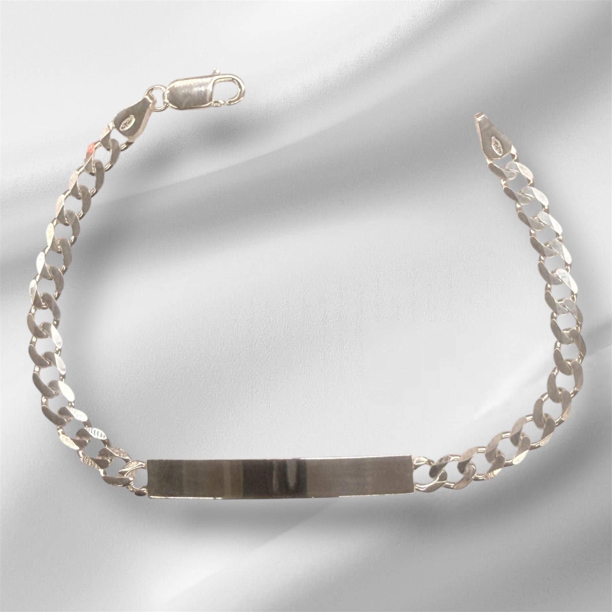 Esclava cubana con placa, plata 925.