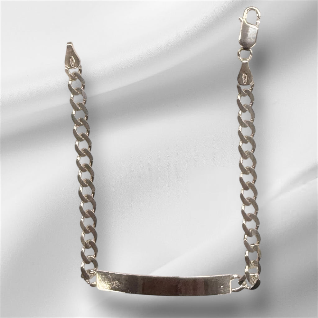 Esclava cubana con placa, plata 925.