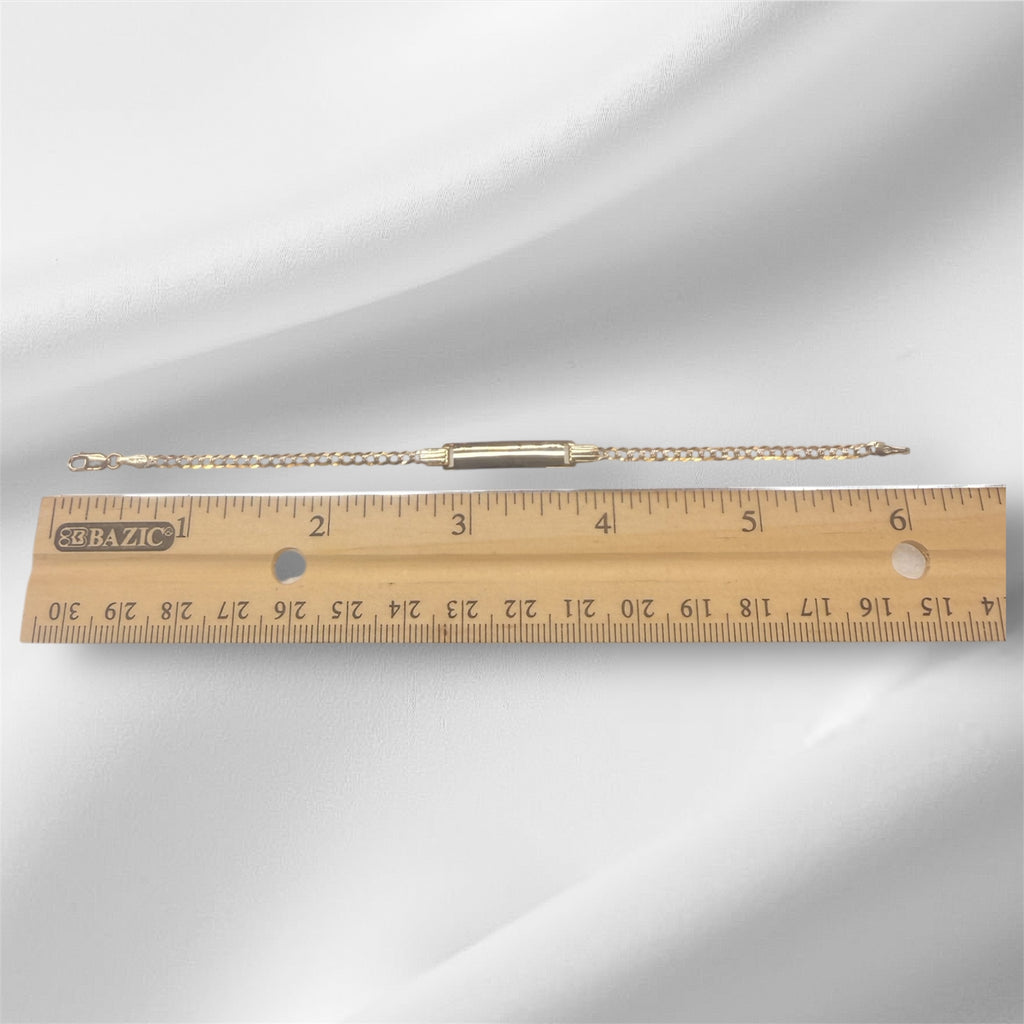 Esclava cubana con placa oro 14k, 6’’