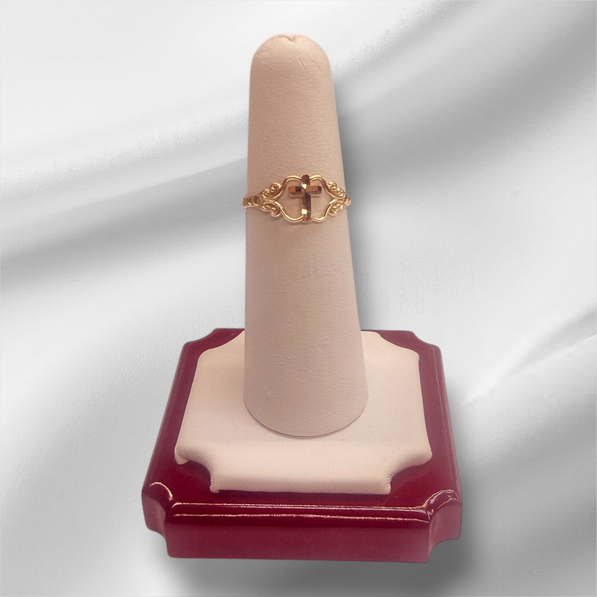 Anillo de cruz oro 14k