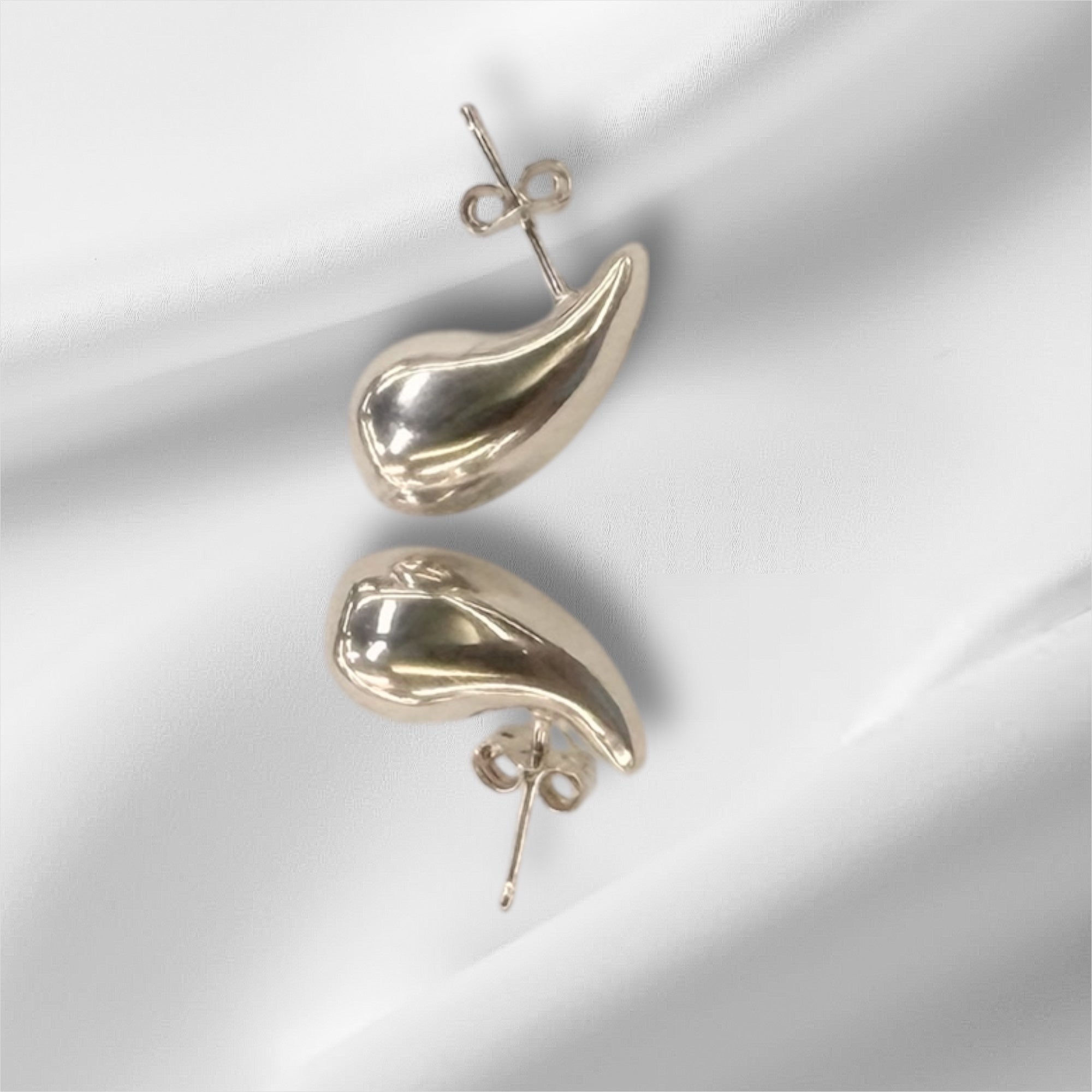 Broqueles de gota plata 925 italiana