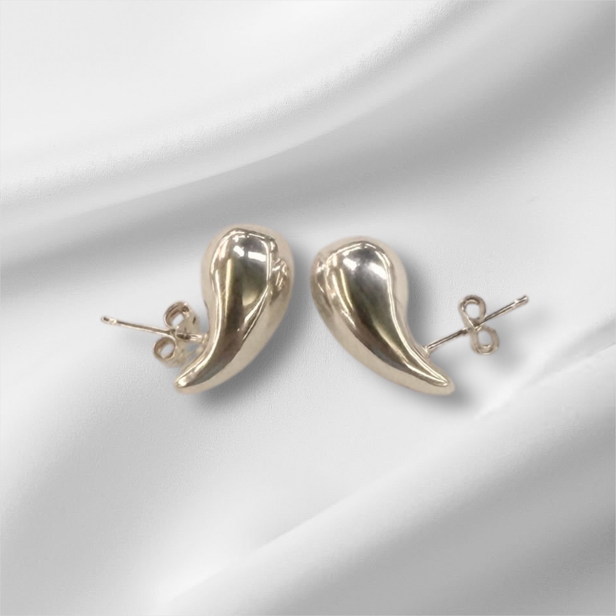 Broqueles de gota plata 925 italiana