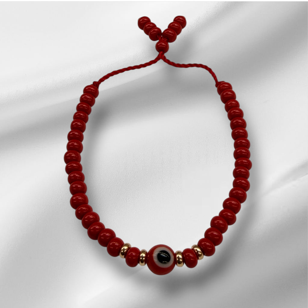 Pulseras de coralitos con oro 14k