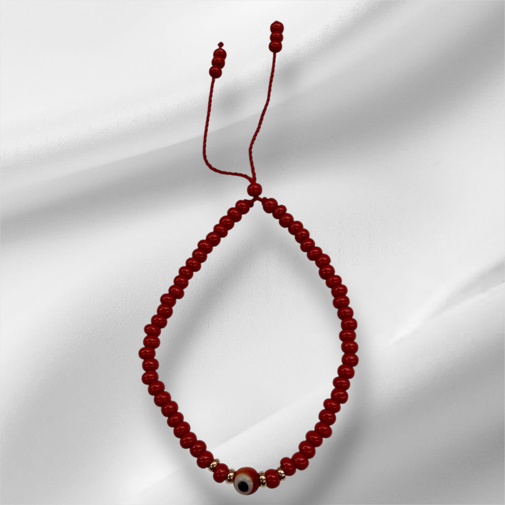 Pulseras de coralitos con oro 14k