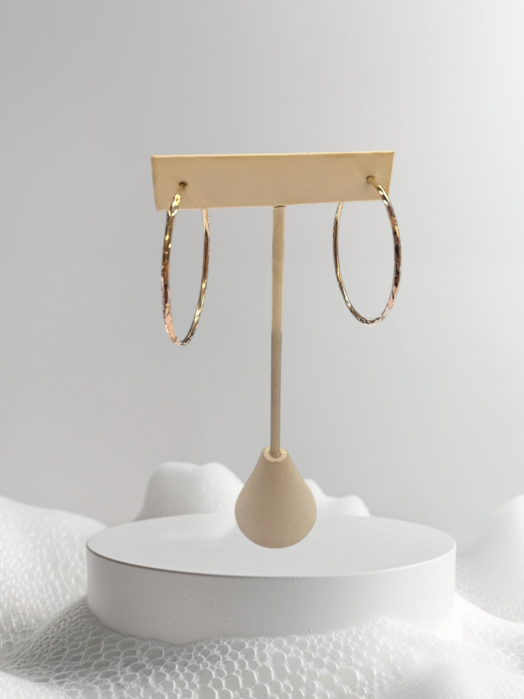 Argollas de tres tonos oro 14k