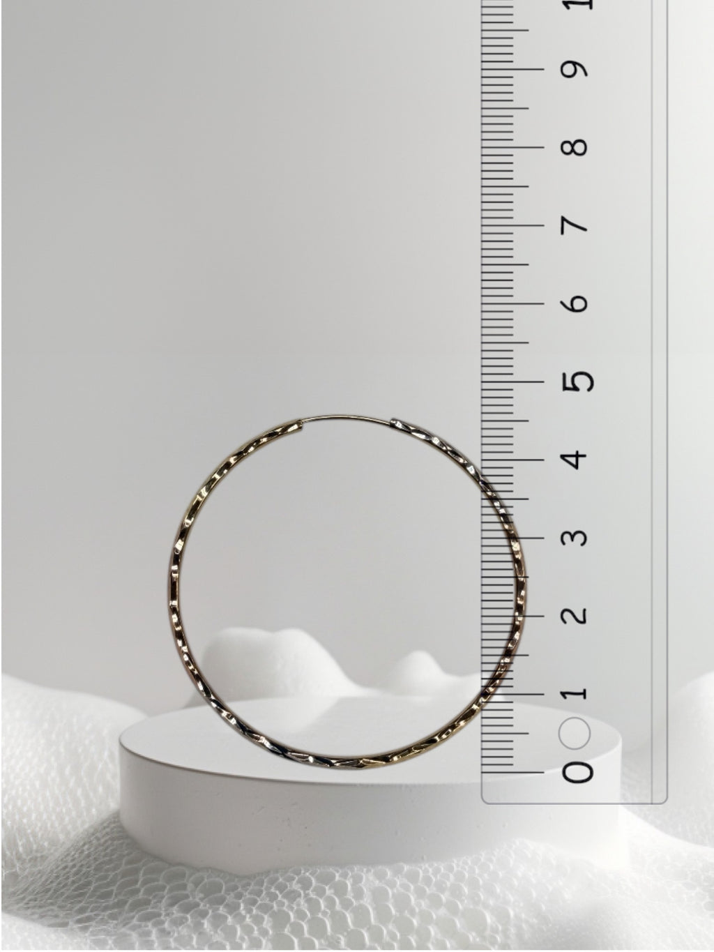 Argollas de tres tonos oro 14k