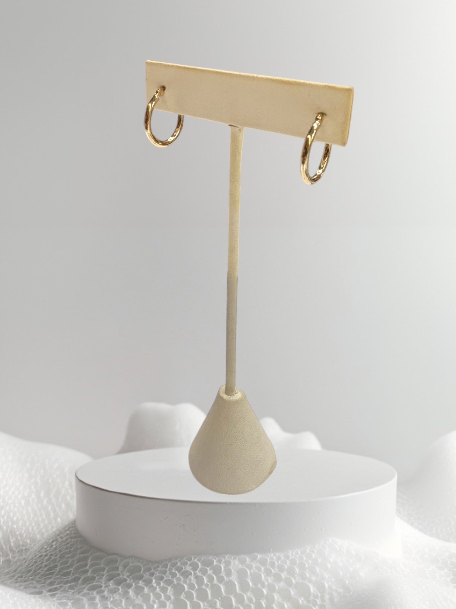 Argollas semi sólidas lisas oro 14k