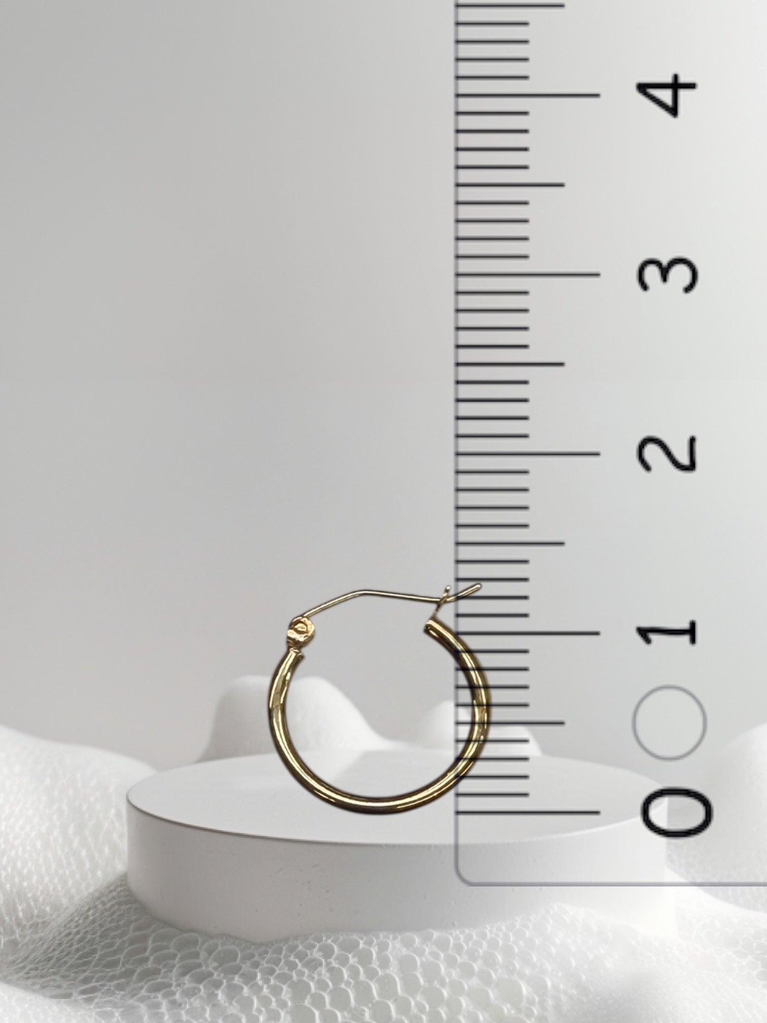 Argollas semi sólidas lisas oro 14k