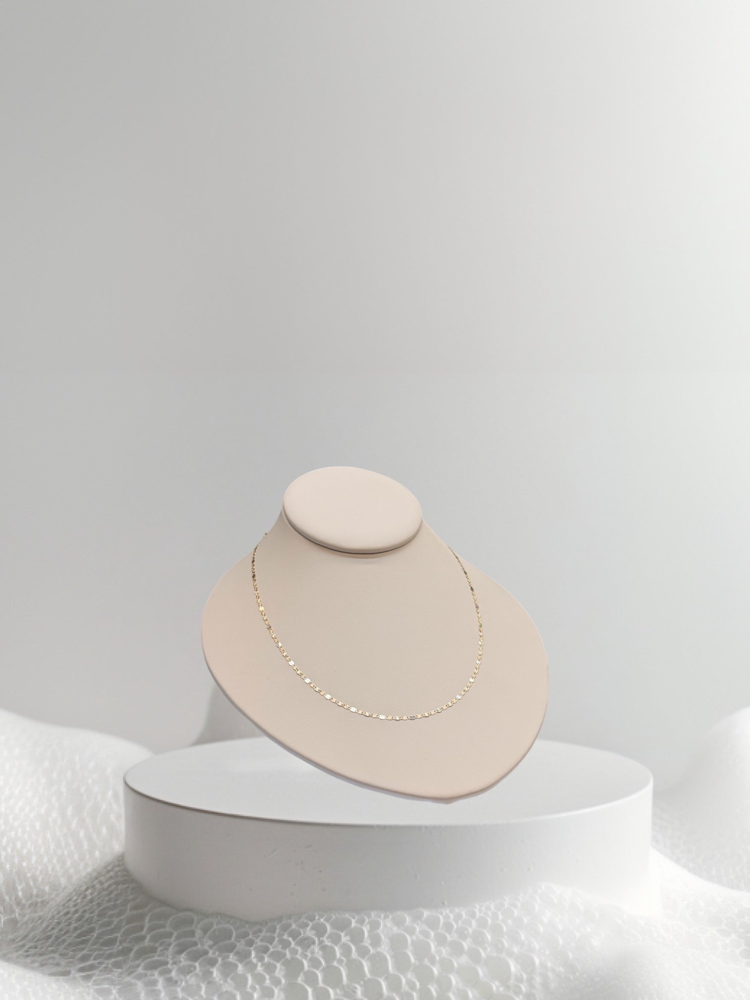 Cadena alternada de 3 tonos oro 14k