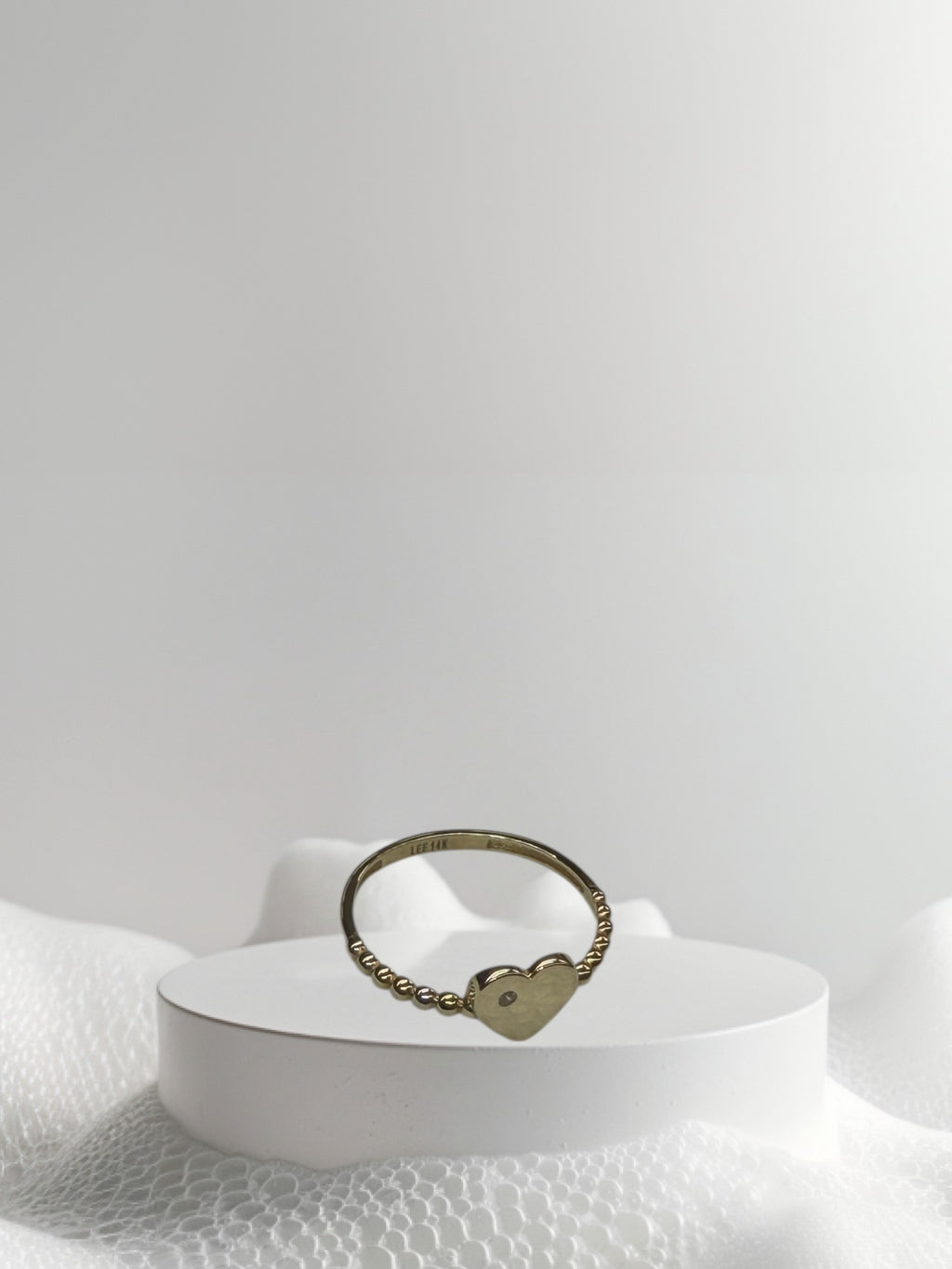 Anillo de corazón oro 14k