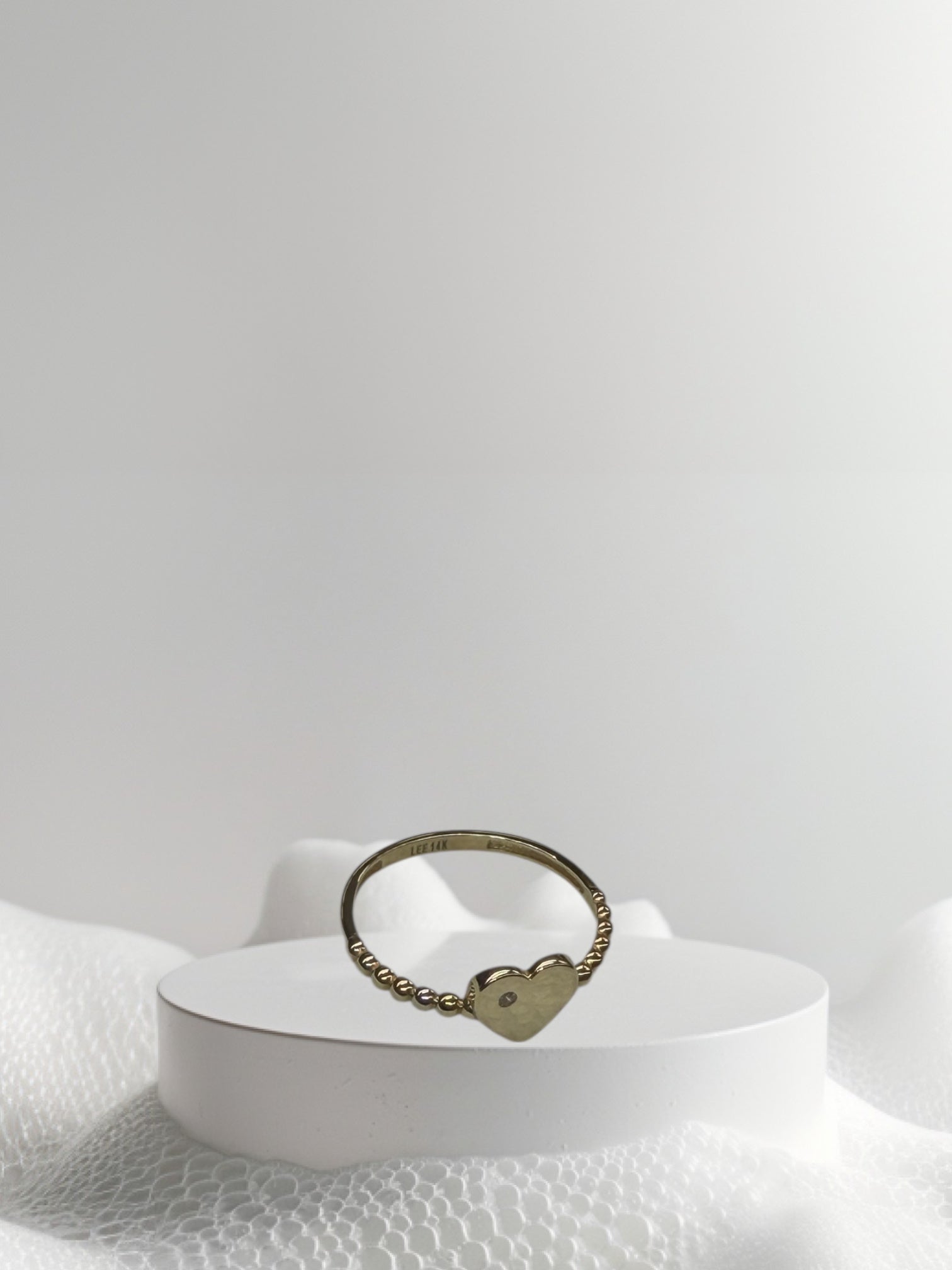 Anillo de corazón oro 14k