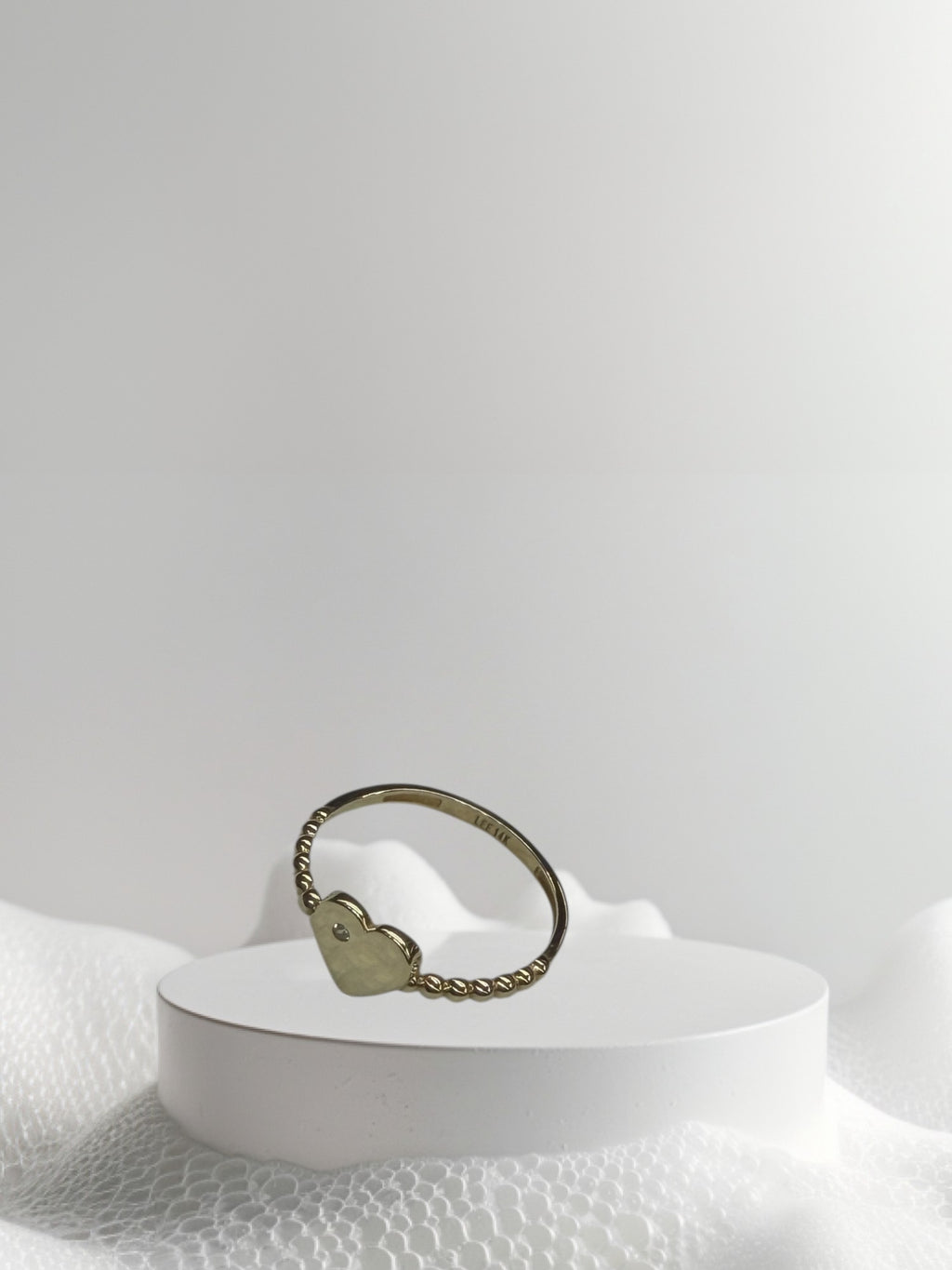 Anillo de corazón oro 14k