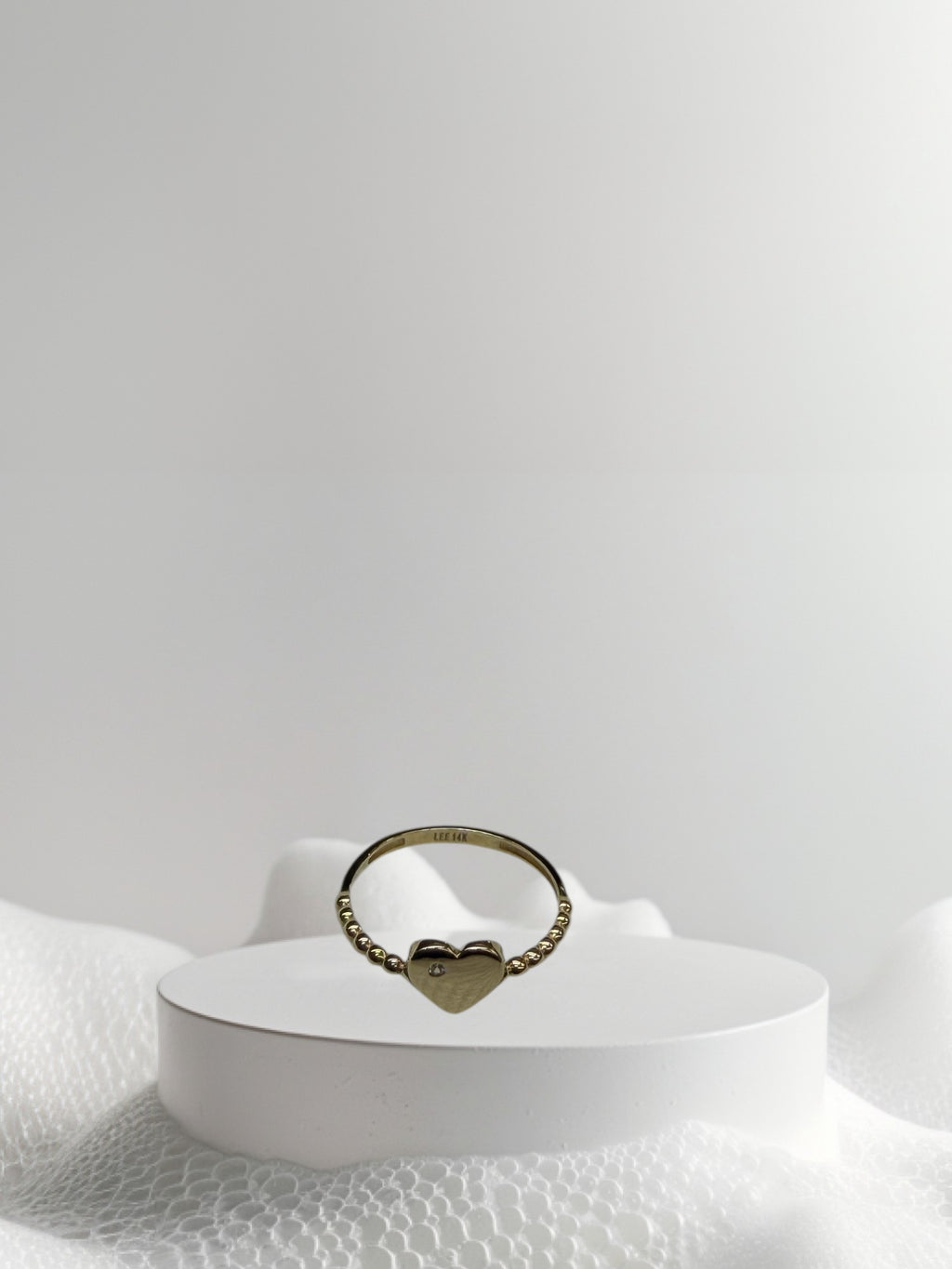 Anillo de corazón oro 14k