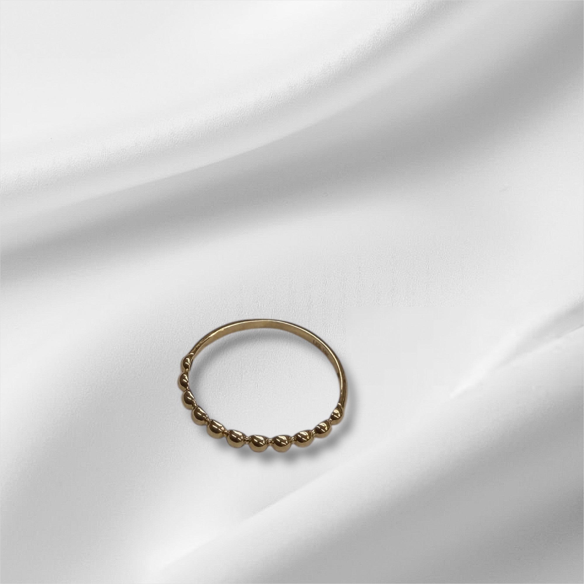 Anillo de bolitas oro 14k