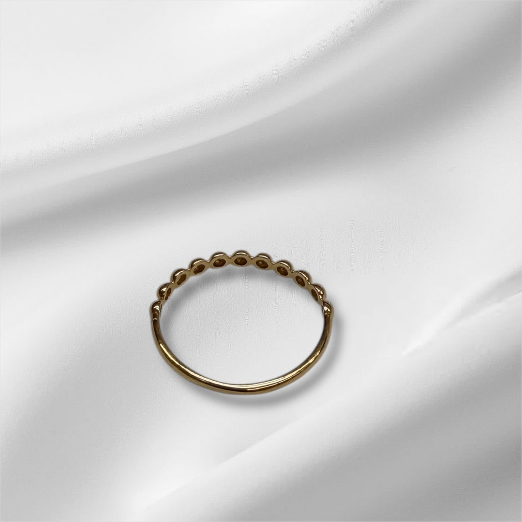 Anillo de bolitas oro 14k