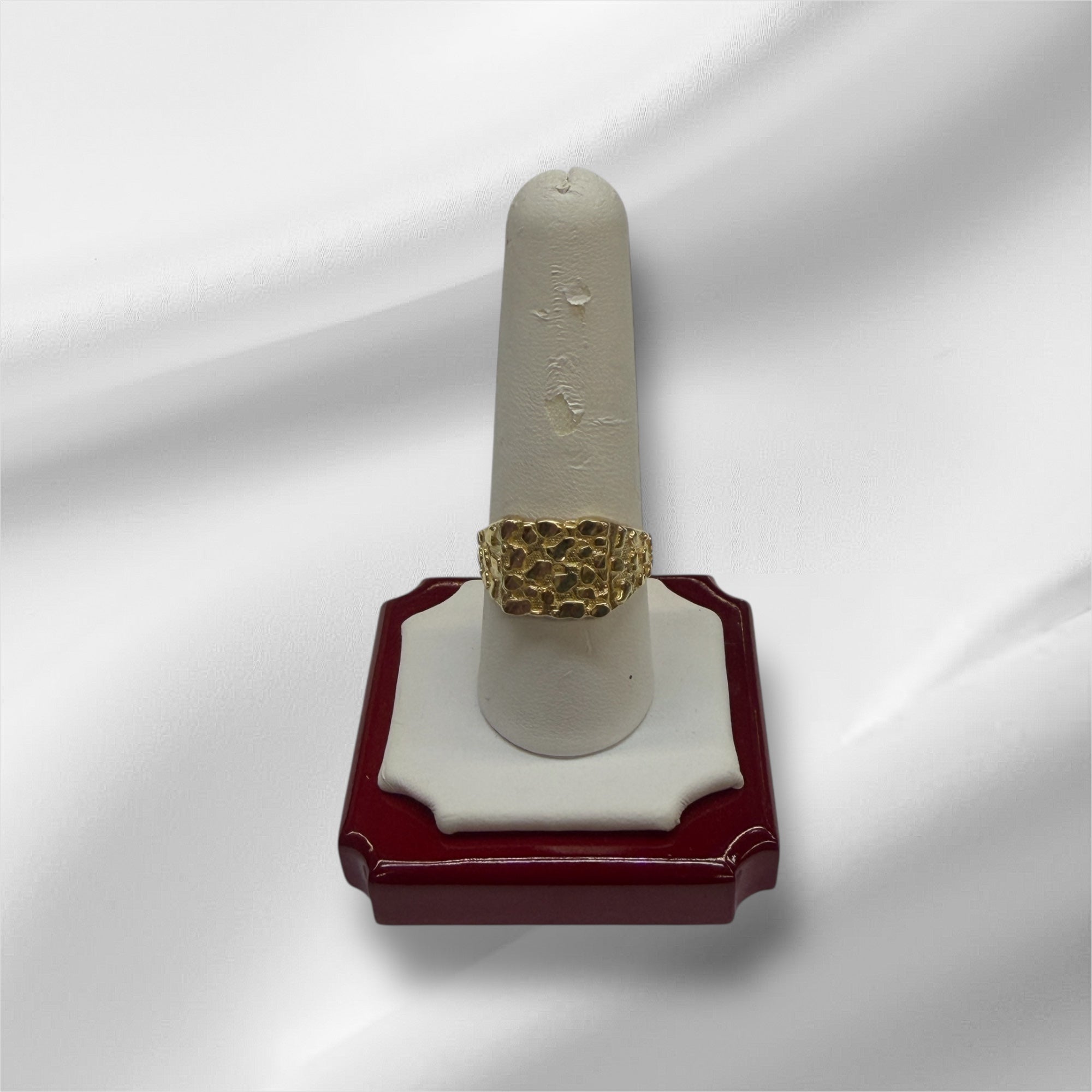 Anillo nugget cuadrado oro 14k