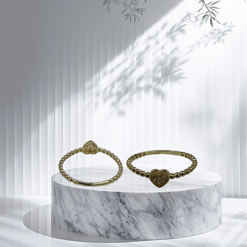 Anillo de corazón oro 14k