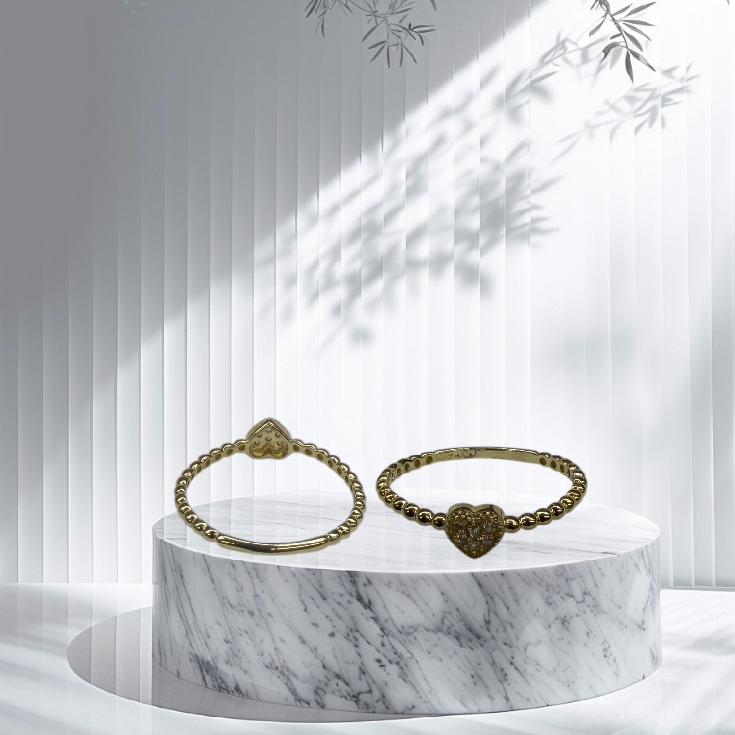 Anillo de corazón oro 14k