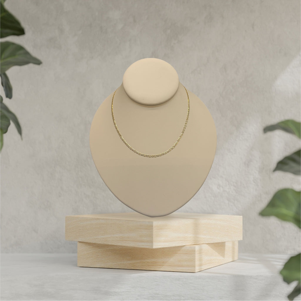Cadena de dos tonos16” oro 14k