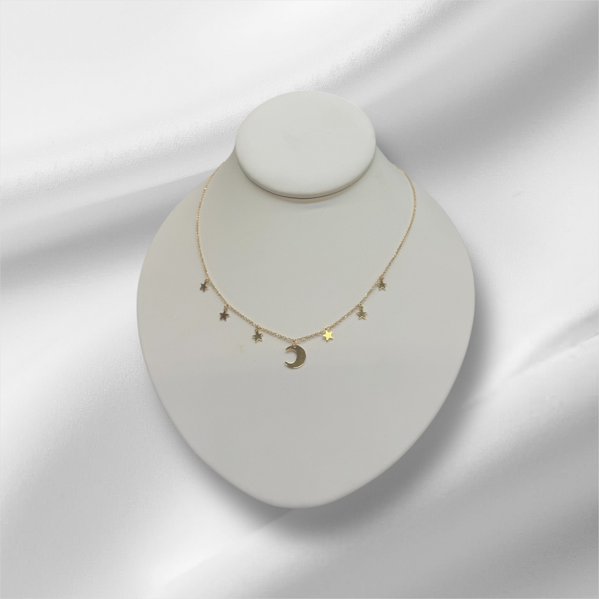 Gargantia luna y estrellas or 14k