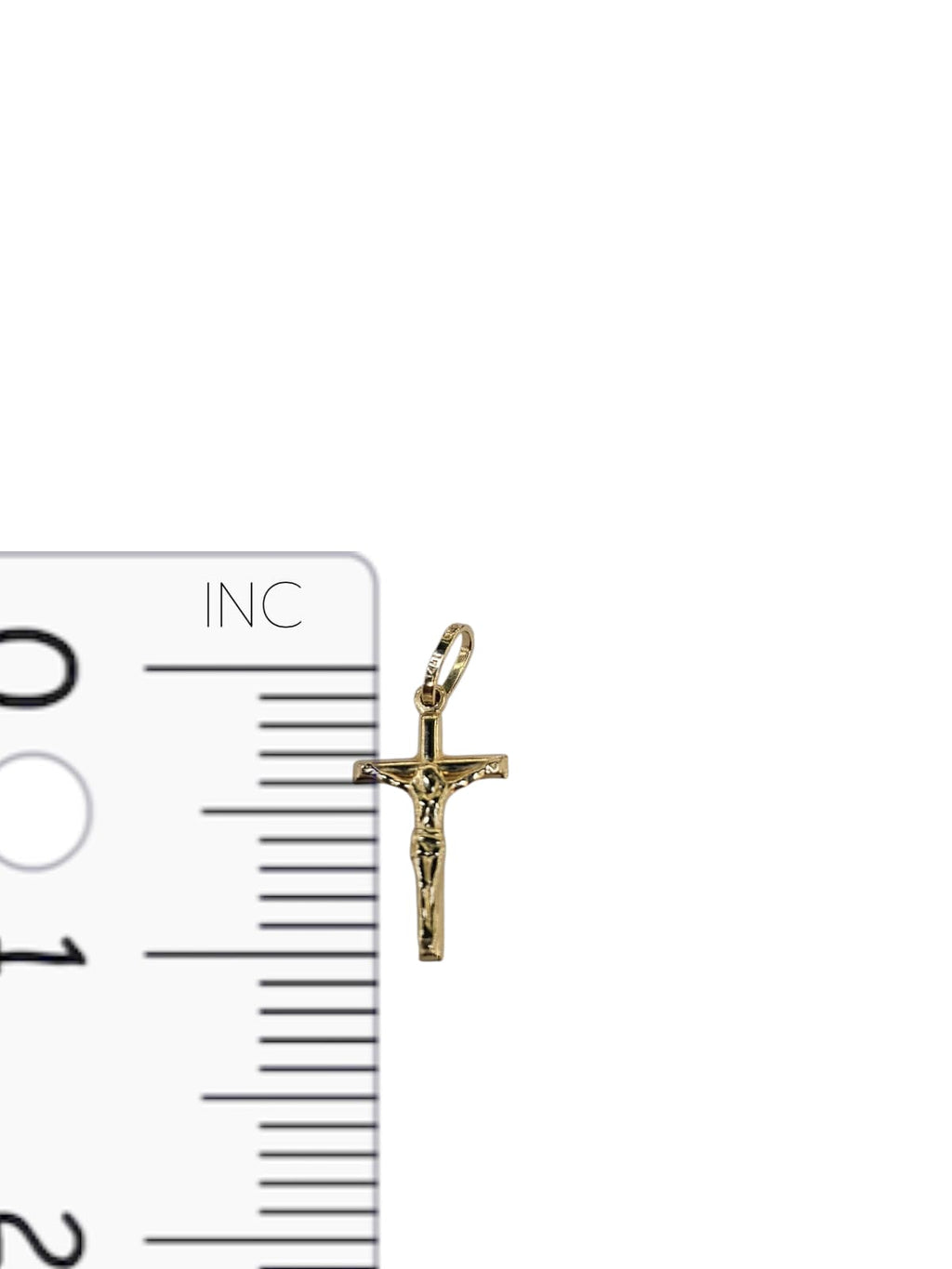 Dije de crucifijo en oro 14k